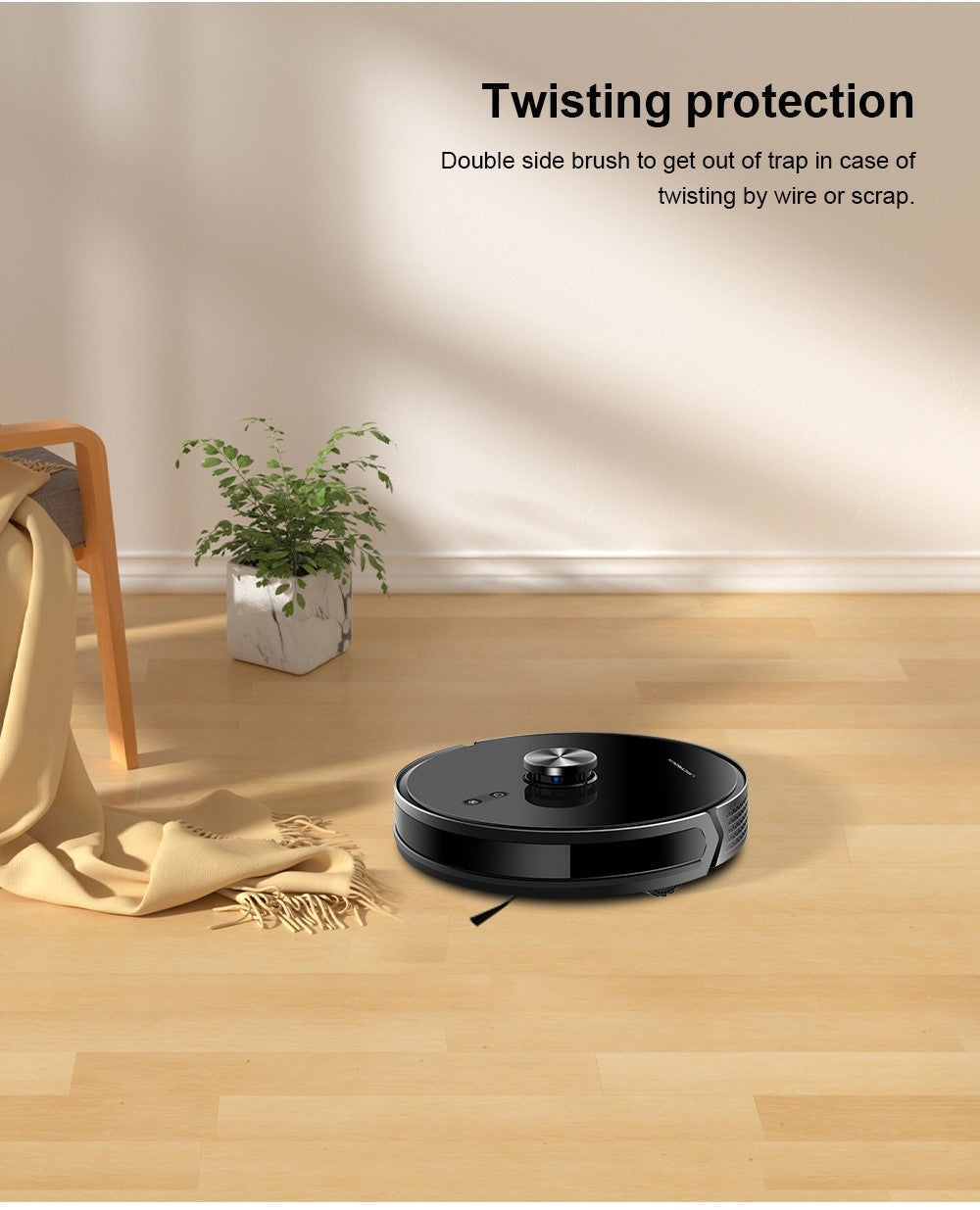 Robotický vysavač Liectroux X6, sací výkon 6500 Pa, laserová navigace LDS, nádrž na vodu 235 ml, odpadkový koš 400 ml, 5 uložených map, baterie 2600 mAh, ovládání aplikací/hlasové ovládání