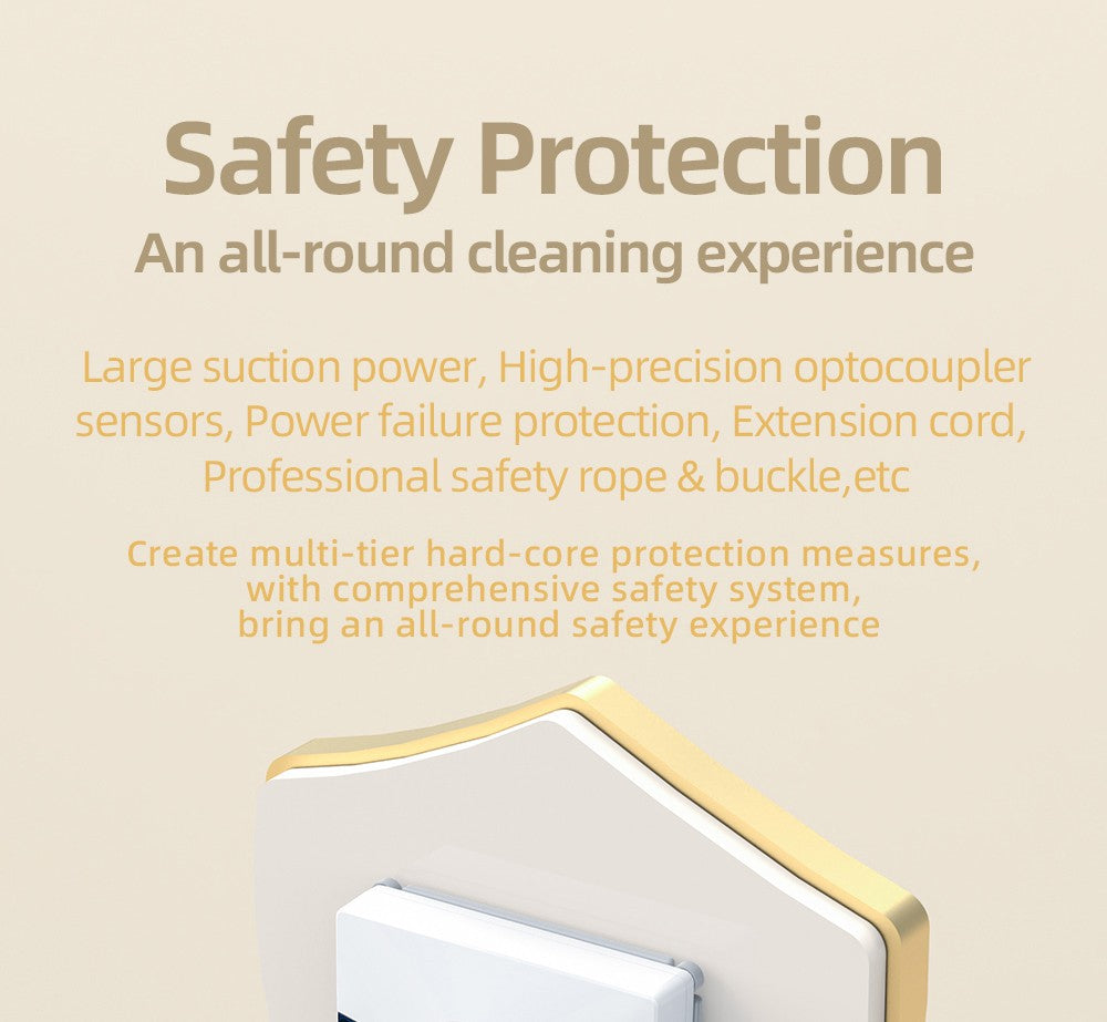 Robotický čistič oken Liectroux YW509, dvojitý vodní sprej, sací výkon 3000 Pa, laserový senzor, ochrana proti pádu, 3 režimy čištění, inteligentní plánování trasy, nízká hlučnost, dálkové ovládání - bílý