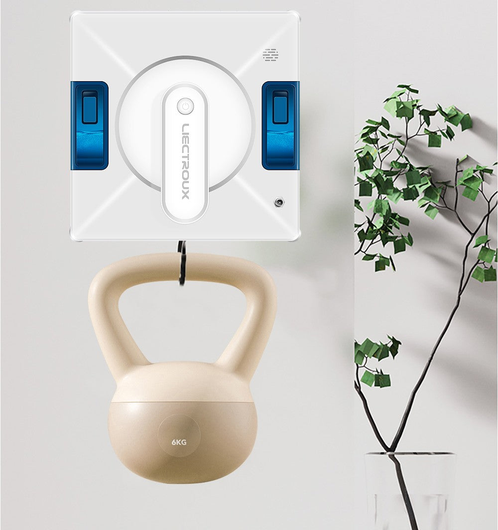 Robotický čistič oken Liectroux YW509, dvojitý vodní sprej, sací výkon 3000 Pa, laserový senzor, ochrana proti pádu, 3 režimy čištění, inteligentní plánování trasy, nízká hlučnost, dálkové ovládání - bílý