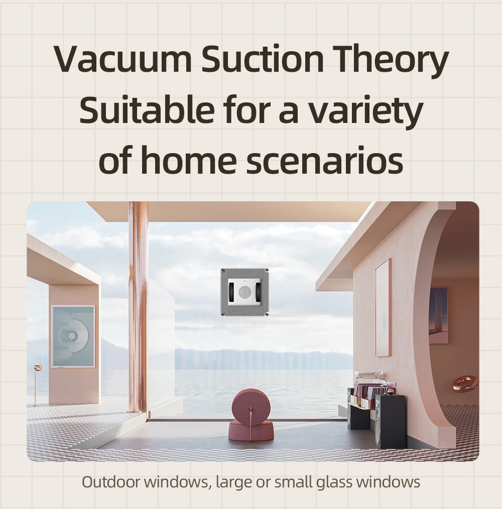 Robotický čistič oken Liectroux YW509, dvojitý vodní sprej, sací výkon 3000 Pa, laserový senzor, ochrana proti pádu, 3 režimy čištění, inteligentní plánování trasy, nízká hlučnost, dálkové ovládání - bílý