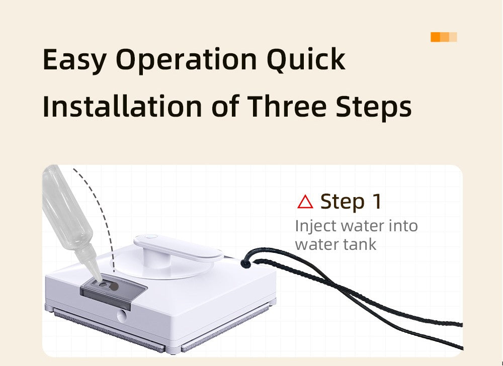 Robotický čistič oken Liectroux YW509, dvojitý vodní sprej, sací výkon 3000 Pa, laserový senzor, ochrana proti pádu, 3 režimy čištění, inteligentní plánování trasy, nízká hlučnost, dálkové ovládání - bílý