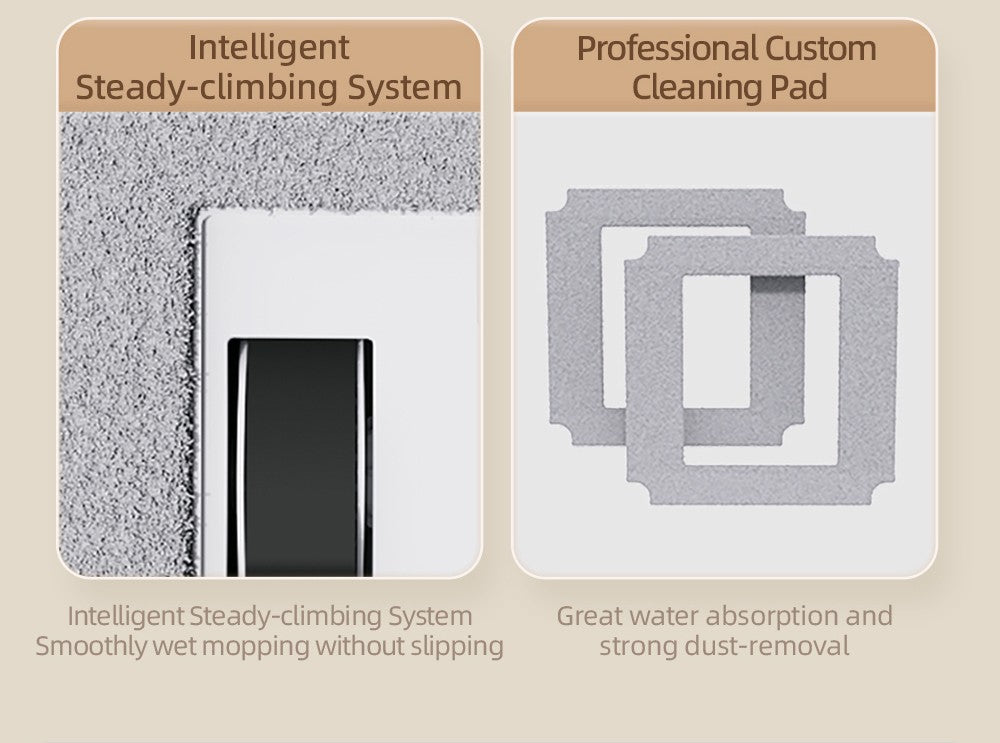 Robotický čistič oken Liectroux YW509, dvojitý vodní sprej, sací výkon 3000 Pa, laserový senzor, ochrana proti pádu, 3 režimy čištění, inteligentní plánování trasy, nízká hlučnost, dálkové ovládání - bílý