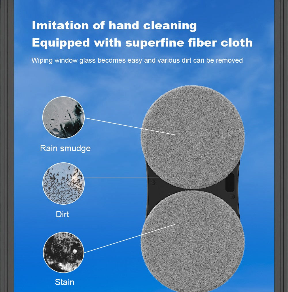 Robotický čistič oken LIECTROUX YW810, obousměrný rozprašovač vody, suché a mokré vytírání, AI trasa, bezkartáčový motor a ventilátor, ovládání přes aplikaci a dálkové ovládání, více způsobů zabezpečení, černý