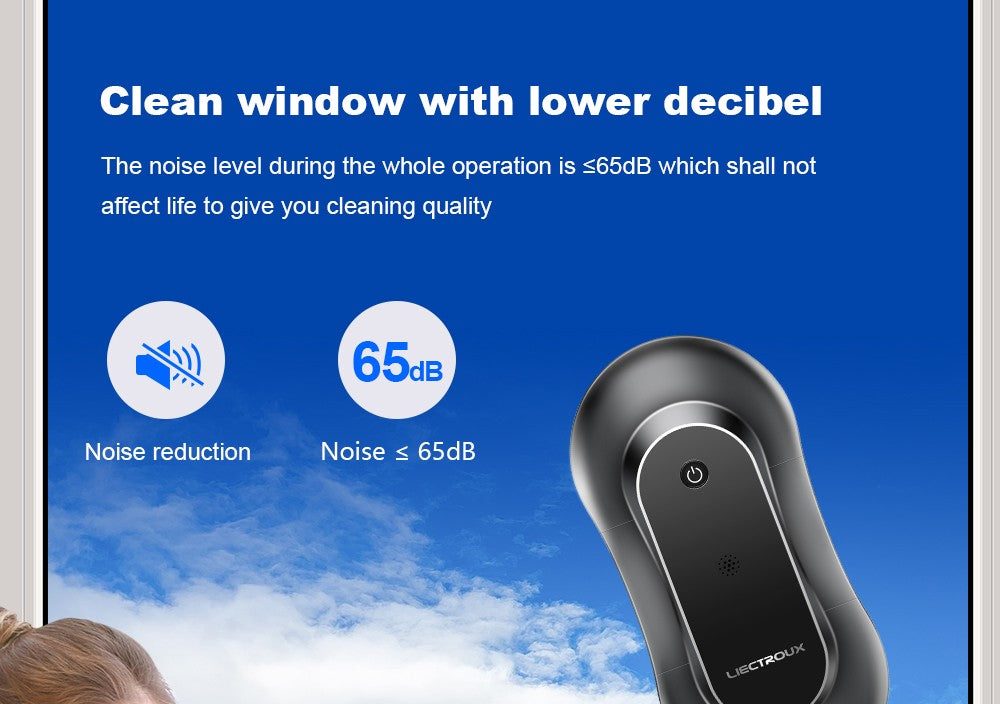 Robotický čistič oken LIECTROUX YW810, obousměrný rozprašovač vody, suché a mokré vytírání, AI trasa, bezkartáčový motor a ventilátor, ovládání přes aplikaci a dálkové ovládání, více způsobů zabezpečení, černý