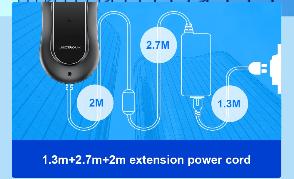 Robotický čistič oken LIECTROUX YW810, obousměrný rozprašovač vody, suché a mokré vytírání, AI trasa, bezkartáčový motor a ventilátor, ovládání přes aplikaci a dálkové ovládání, více způsobů zabezpečení, černý
