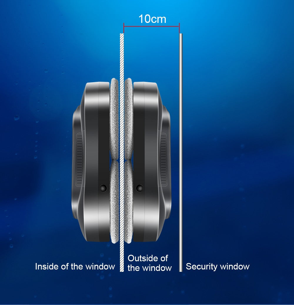 Robotický čistič oken LIECTROUX YW810, obousměrný rozprašovač vody, suché a mokré vytírání, AI trasa, bezkartáčový motor a ventilátor, ovládání přes aplikaci a dálkové ovládání, více způsobů zabezpečení, černý
