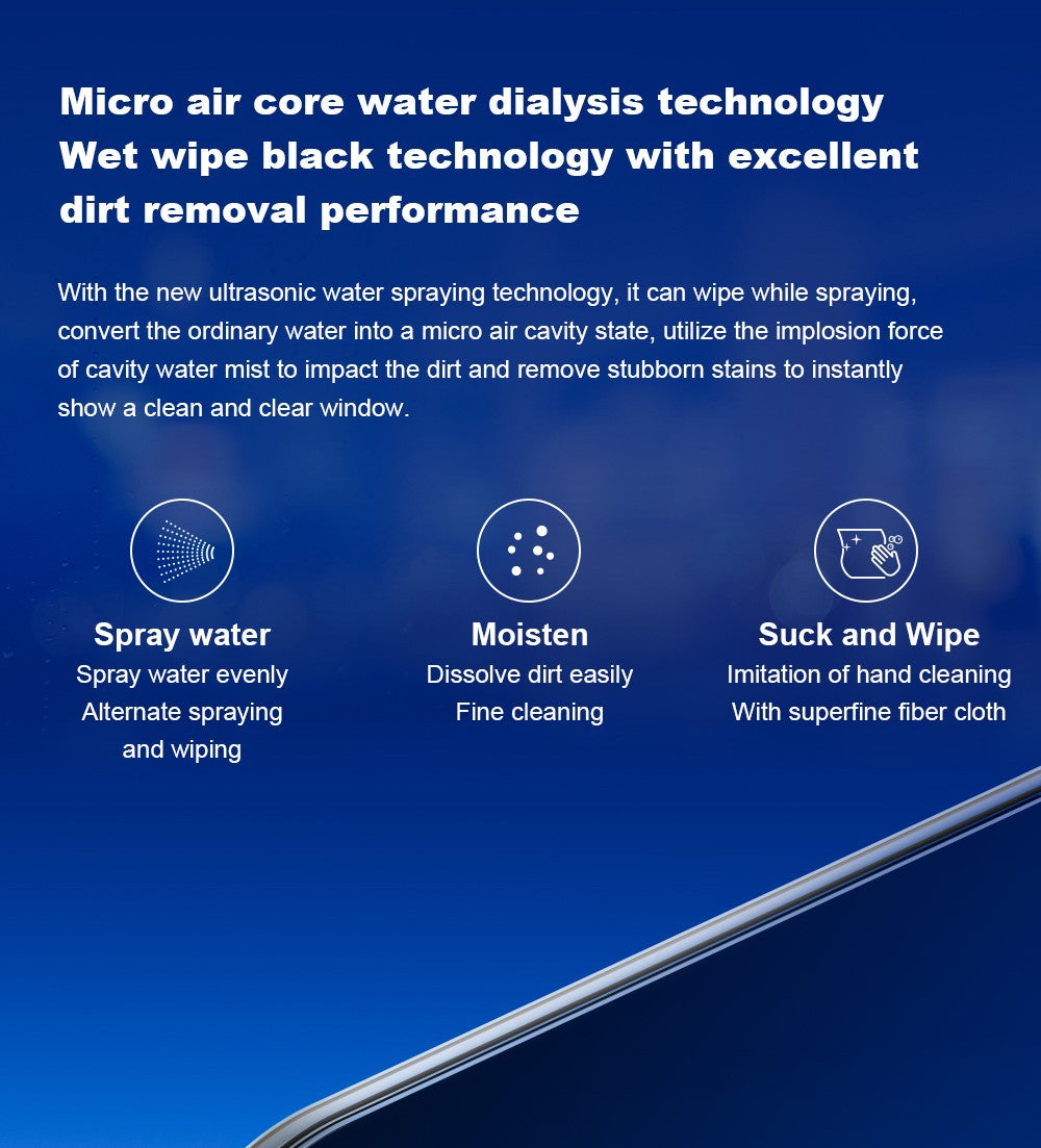 Robotický čistič oken LIECTROUX YW810, obousměrný rozprašovač vody, suché a mokré vytírání, AI trasa, bezkartáčový motor a ventilátor, ovládání přes aplikaci a dálkové ovládání, více způsobů zabezpečení, černý
