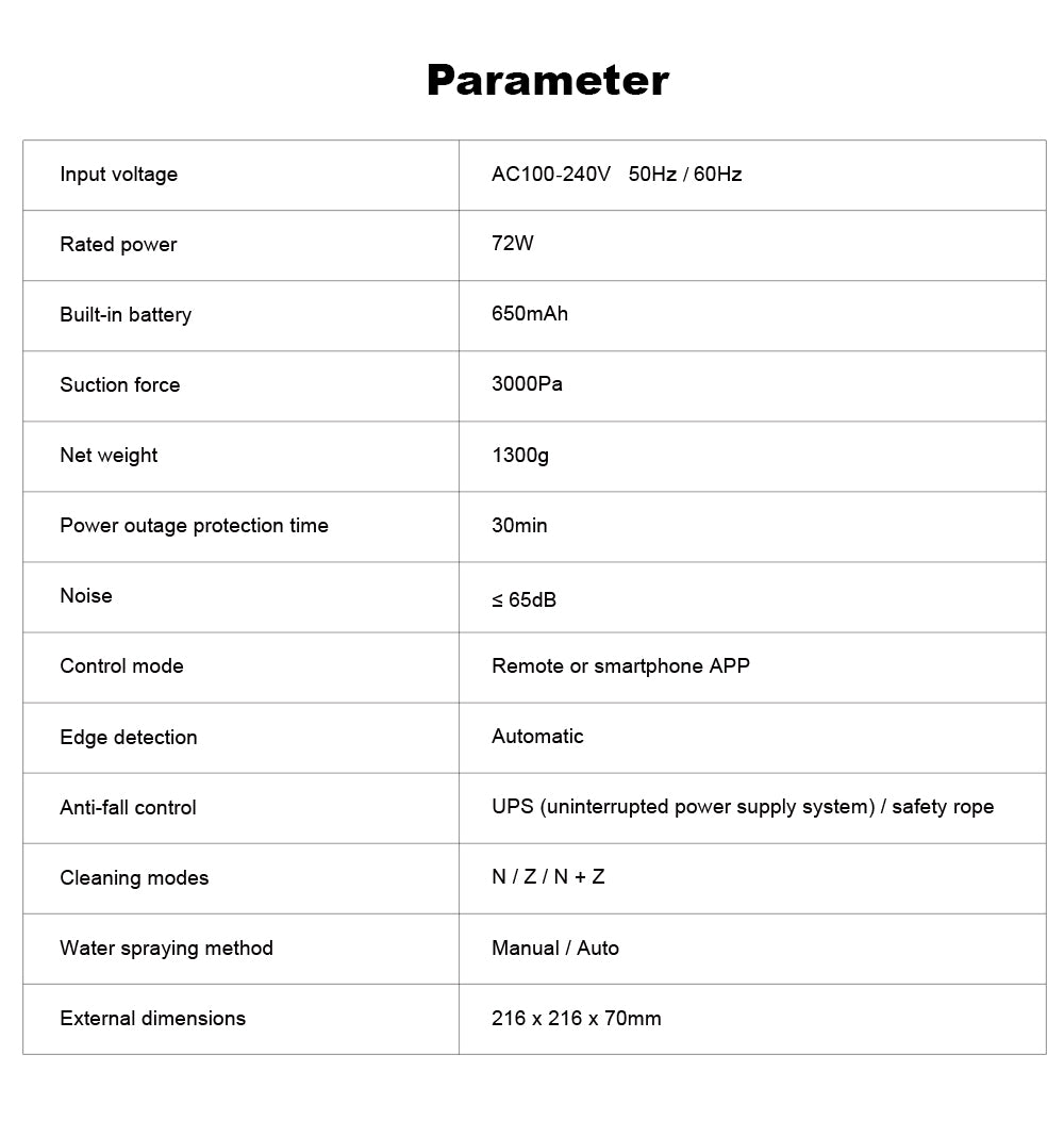 Liectroux YW910 robotický čistič oken, dvojitý vodní sprej, sací výkon 3000 Pa, laserový senzor, ovládání aplikací a dálkovým ovládáním, paměťová funkce