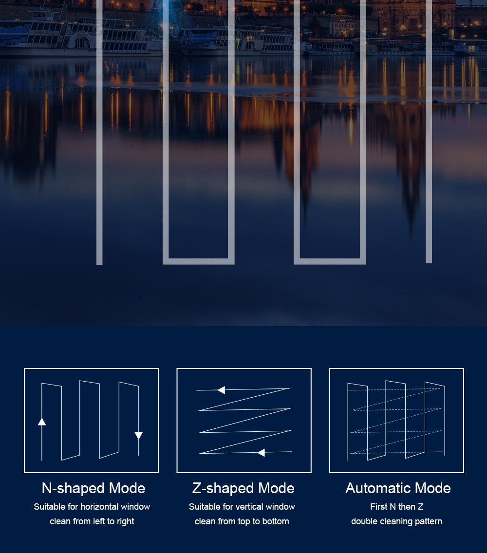 Liectroux YW910 robotický čistič oken, dvojitý vodní sprej, sací výkon 3000 Pa, laserový senzor, ovládání aplikací a dálkovým ovládáním, paměťová funkce