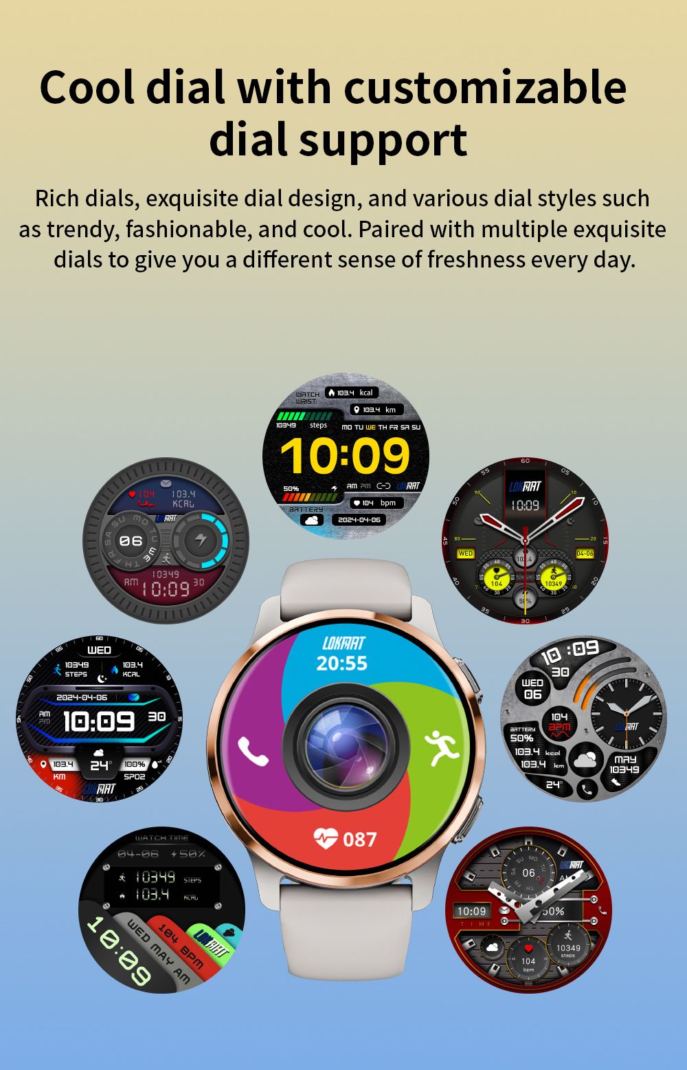 Chytré hodinky LOKMAT APPLLP 2, 1,508palcový AMOLED displej, podpora 4G SIM karet, Android 8.1, NFC přístup, nepřetržité sledování zdraví, více sportovních režimů