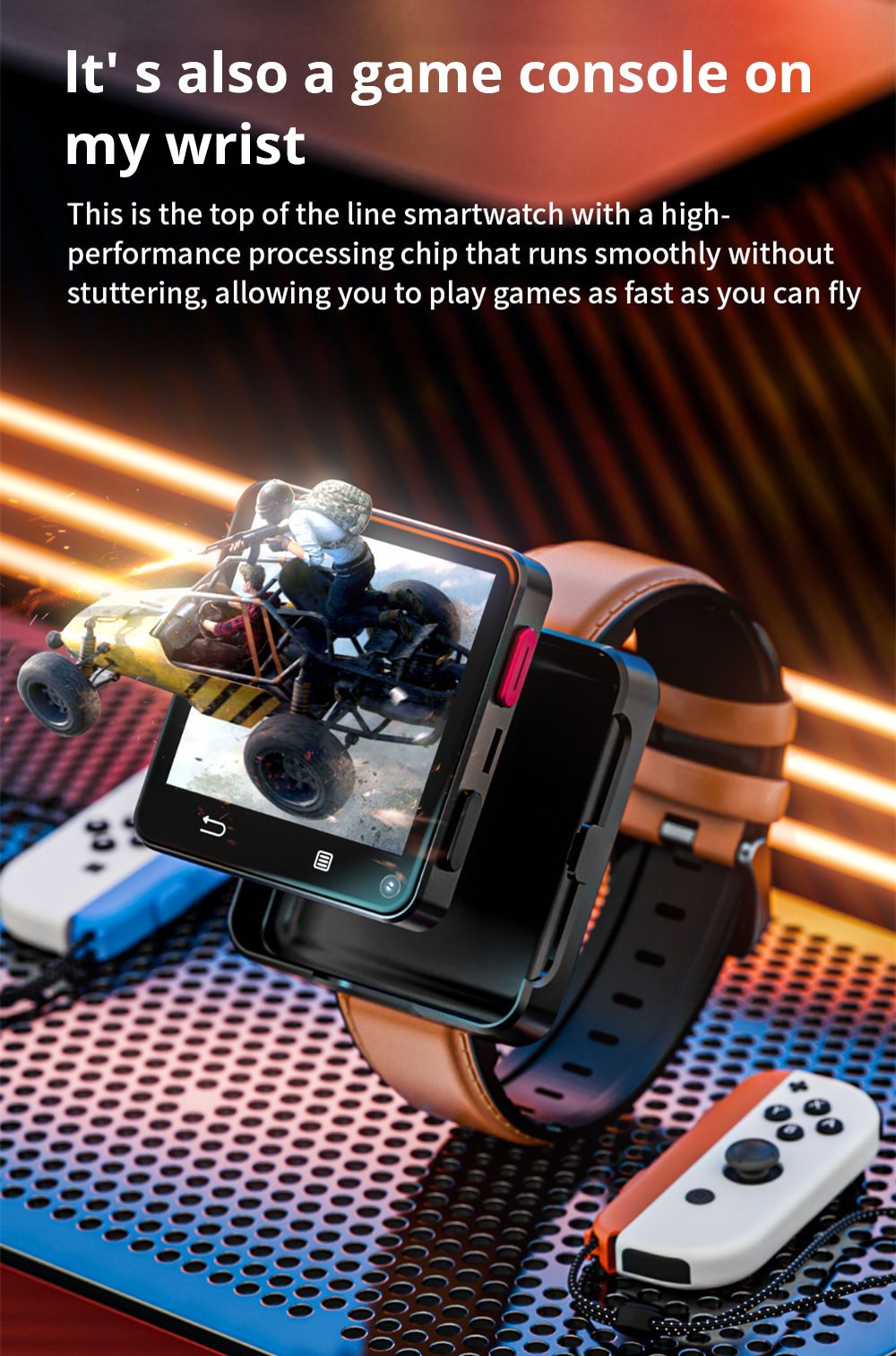 Odnímatelné chytré hodinky LOKMAT APPLLP 2 MAX, 2,64palcový displej, Android 11, podpora SIM karet 4G/5G, připojení Bluetooth, GPS určování polohy, baterie 1200 mAh