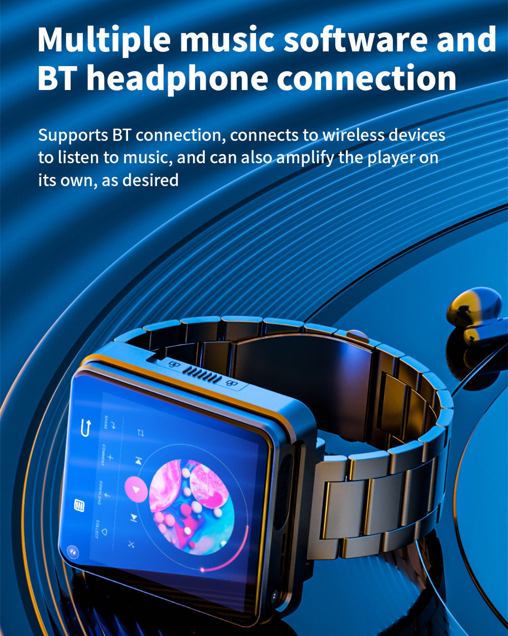 Odnímatelné chytré hodinky LOKMAT APPLLP 2 MAX, 2,64palcový displej, Android 11, podpora SIM karet 4G/5G, připojení Bluetooth, GPS určování polohy, baterie 1200 mAh