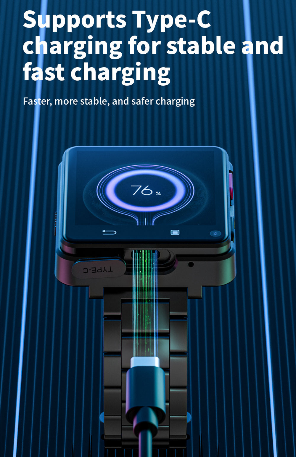 Odnímatelné chytré hodinky LOKMAT APPLLP 2 MAX, 2,64palcový displej, Android 11, podpora SIM karet 4G/5G, připojení Bluetooth, GPS určování polohy, baterie 1200 mAh