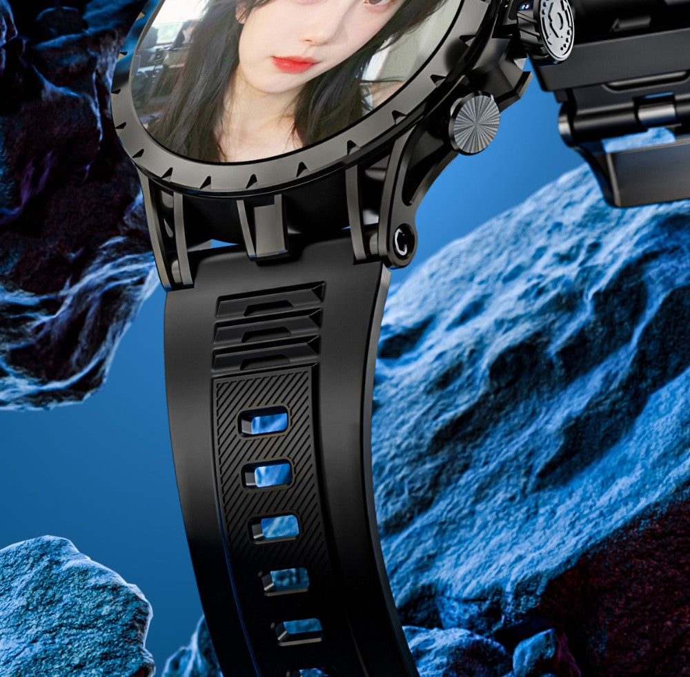 Chytré hodinky LOKMAT APPLLP 4, 1,508palcový AMOLED displej, podpora SIM karet 4G/5G, monitorování tepové frekvence a kyslíku v krvi, funkce NFC, GPS polohování