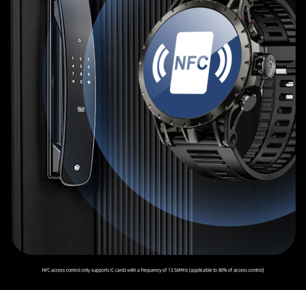 Chytré hodinky LOKMAT APPLLP 4, 1,508palcový AMOLED displej, podpora SIM karet 4G/5G, monitorování tepové frekvence a kyslíku v krvi, funkce NFC, GPS polohování