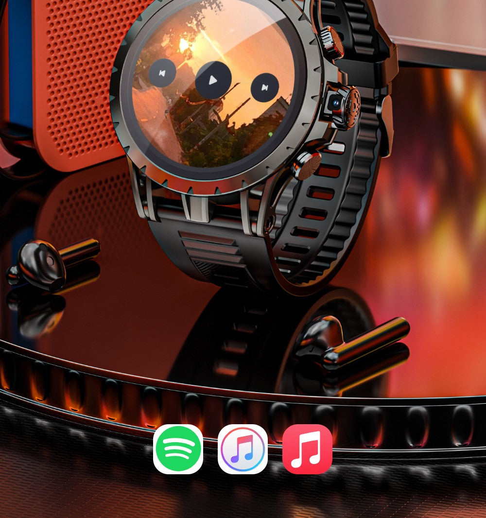 Chytré hodinky LOKMAT APPLLP 4, 1,508palcový AMOLED displej, podpora SIM karet 4G/5G, monitorování tepové frekvence a kyslíku v krvi, funkce NFC, GPS polohování