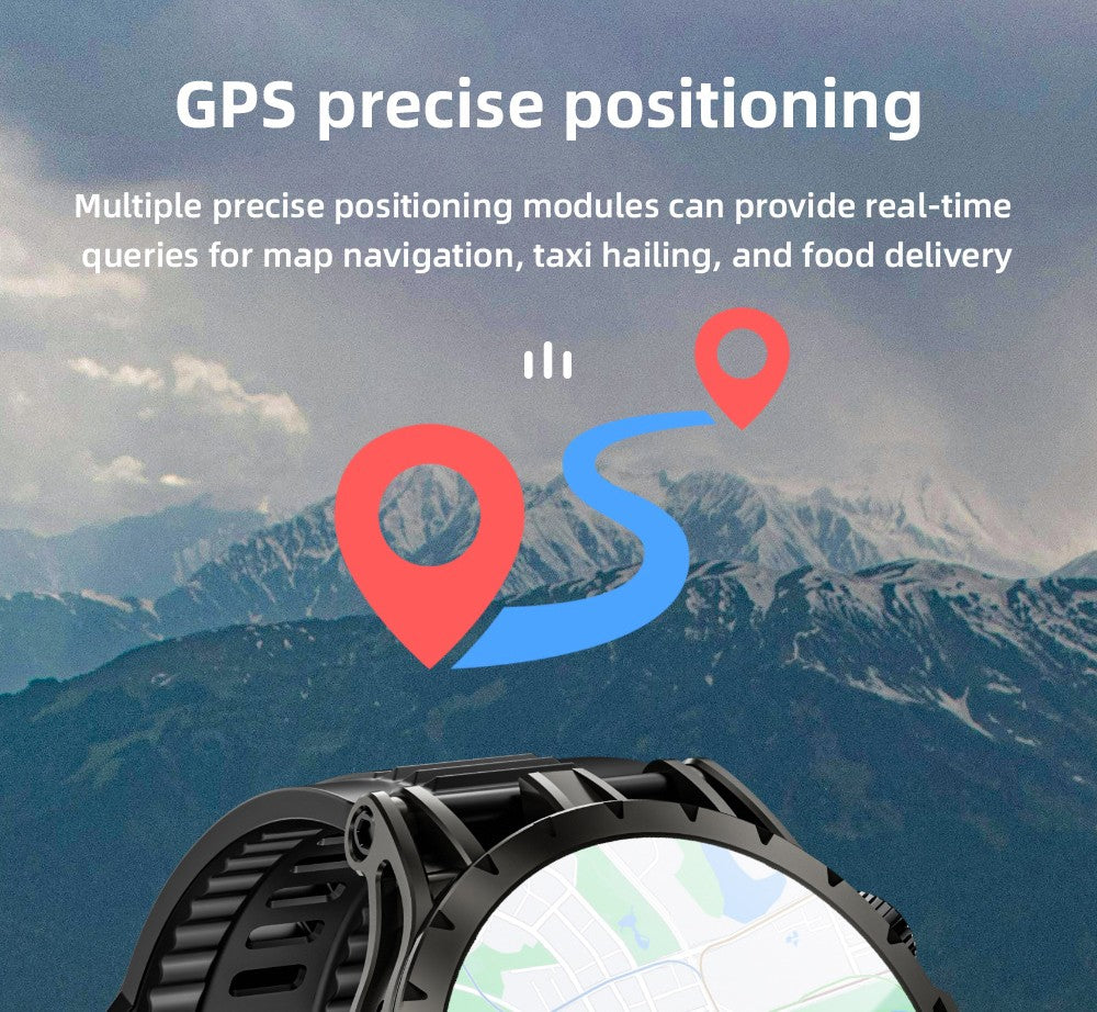 Chytré hodinky LOKMAT APPLLP 4, 1,508palcový AMOLED displej, podpora SIM karet 4G/5G, monitorování tepové frekvence a kyslíku v krvi, funkce NFC, GPS polohování