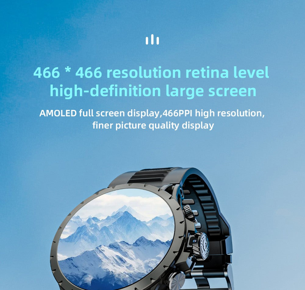 Chytré hodinky LOKMAT APPLLP 4, 1,508palcový AMOLED displej, podpora SIM karet 4G/5G, monitorování tepové frekvence a kyslíku v krvi, funkce NFC, GPS polohování