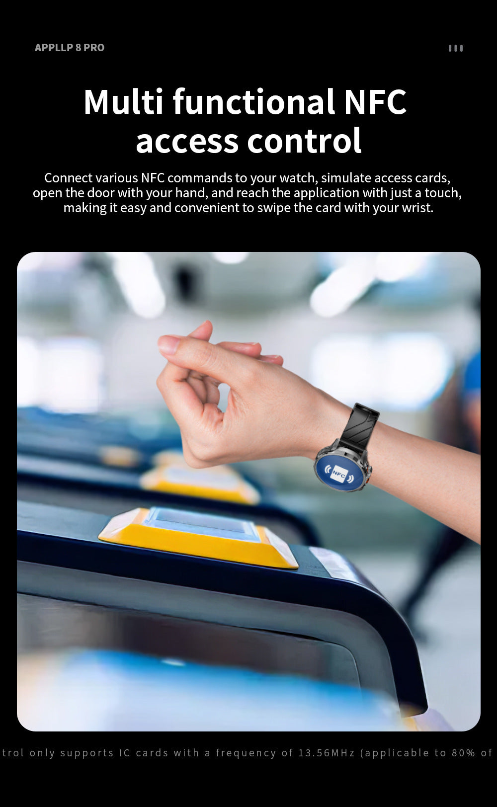 Chytré hodinky LOKMAT APPLLP 8 Pro, Android 8.1, 1,85" HD TFT displej, 4G volání, NFC přístup, monitorování tepové frekvence a kyslíku v krvi