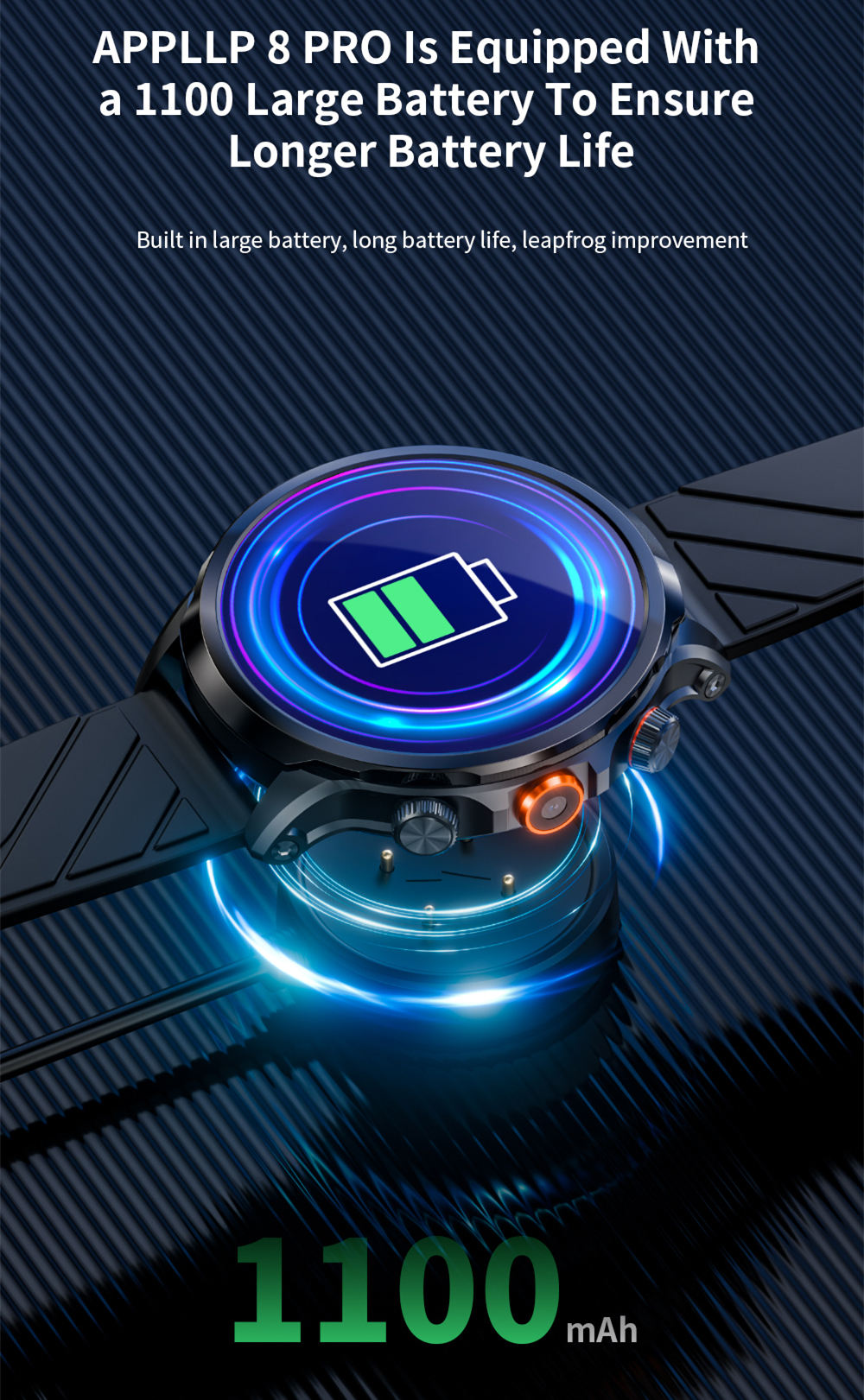 Chytré hodinky LOKMAT APPLLP 8 Pro, Android 8.1, 1,85" HD TFT displej, 4G volání, NFC přístup, monitorování tepové frekvence a kyslíku v krvi