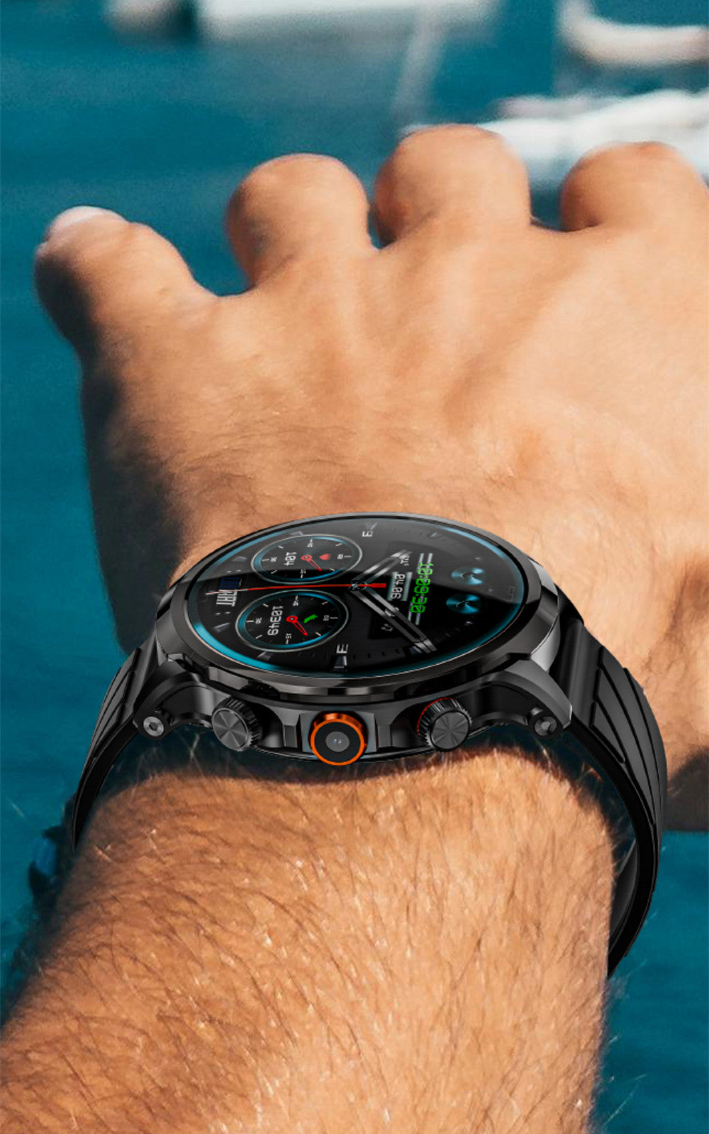 Chytré hodinky LOKMAT APPLLP 8 Pro, Android 8.1, 1,85" HD TFT displej, 4G volání, NFC přístup, monitorování tepové frekvence a kyslíku v krvi