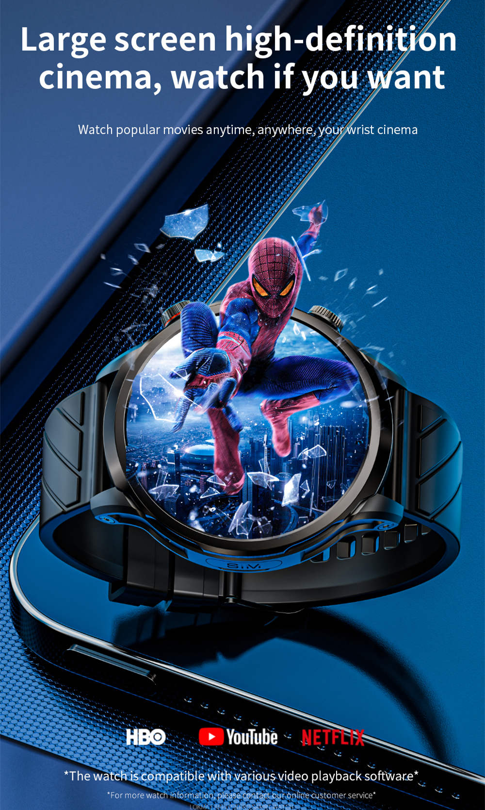 Chytré hodinky LOKMAT APPLLP 8 Pro, Android 8.1, 1,85" HD TFT displej, 4G volání, NFC přístup, monitorování tepové frekvence a kyslíku v krvi