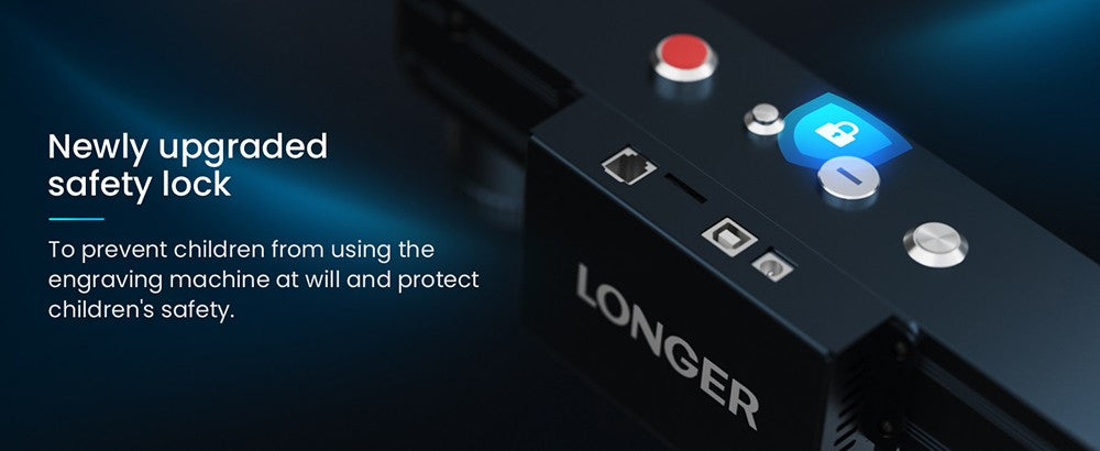 Delší laserová gravírovací řezačka B1 30W, 6jádrová laserová hlava, gravírovací plocha 450 x 440 mm