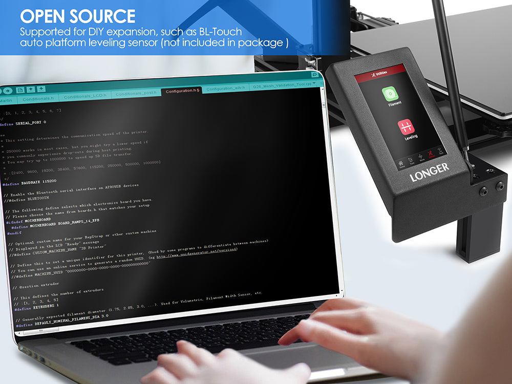 Delší 3D tiskárna LK5 Pro, 90% předem smontovaná, tichá základní deska, 300*300*400 mm