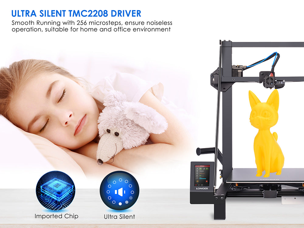 Delší 3D tiskárna LK5 Pro, 90% předem smontovaná, tichá základní deska, 300*300*400 mm