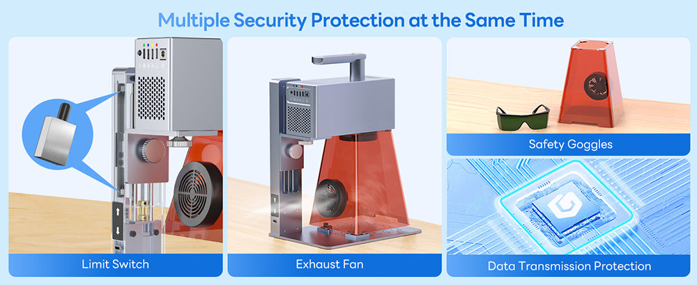 Přenosný laserový gravírovací stroj LONGER Nano Pro 12W, dva diodové lasery s FAC, ultrarychlá rychlost 5000 mm/s, přesnost 0,02 mm s čočkou Field Lens, LightBurn a LaserGRBL a LaserBurn, řezání dřeva 10 mm, 100*100 mm