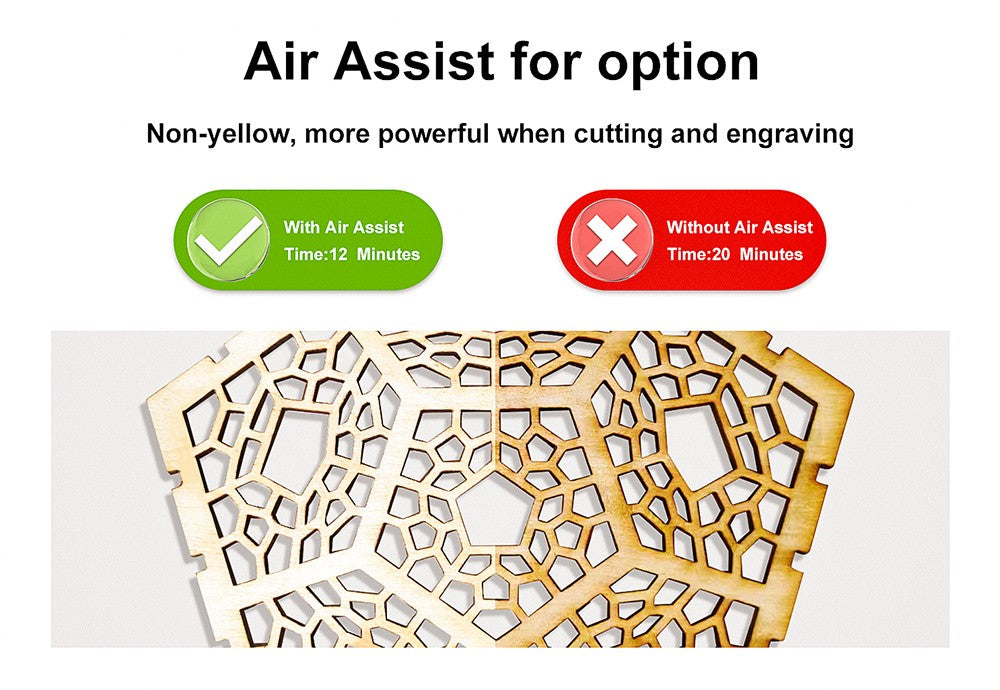 Laserový gravírovací stroj LONGER RAY5 10W, laserový bod 0,06x0,06 mm, dotyková obrazovka, offline gravírování, 32bitový čipset, WiFi připojení, pracovní plocha 400x400 mm