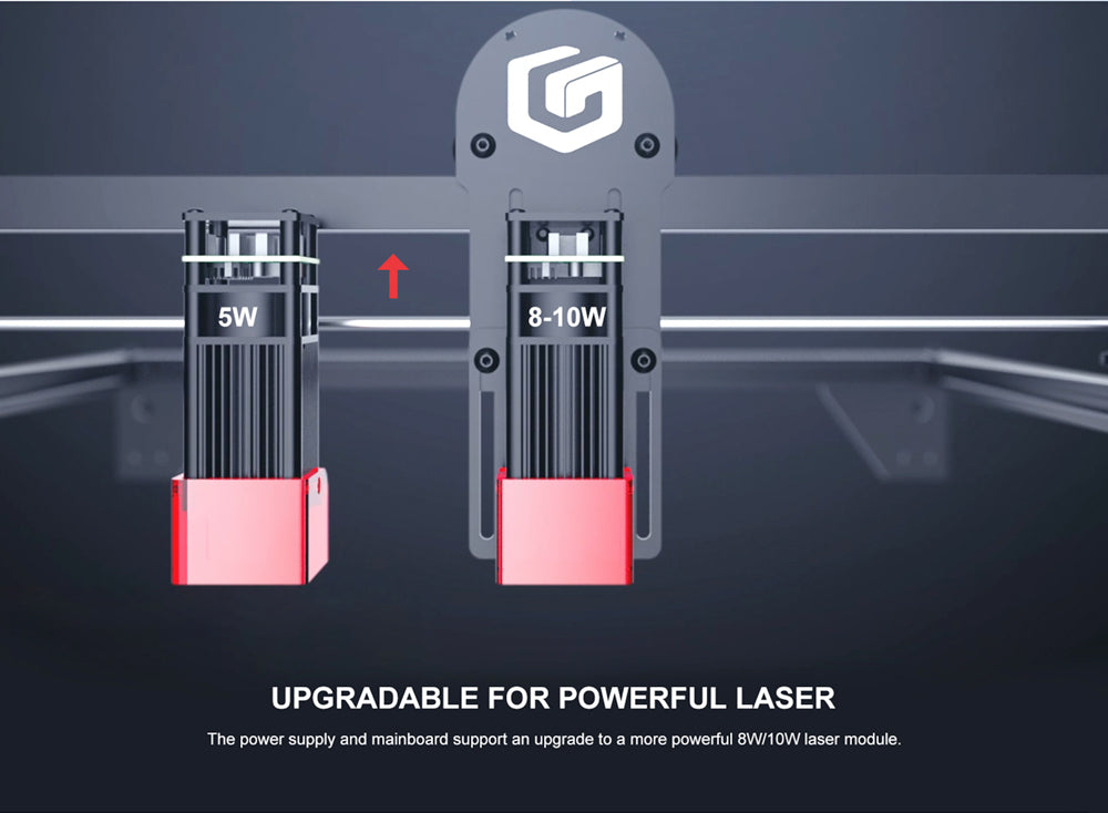 Laserový gravírovací stroj LONGER RAY5 5W, 32bitový čipset, WiFi připojení, 3,5"