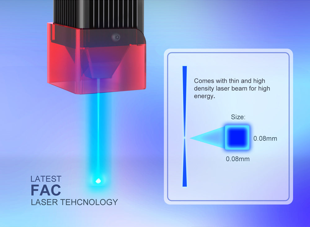 Laserový gravírovací stroj LONGER RAY5 5W, 32bitový čipset, WiFi připojení, 3,5"