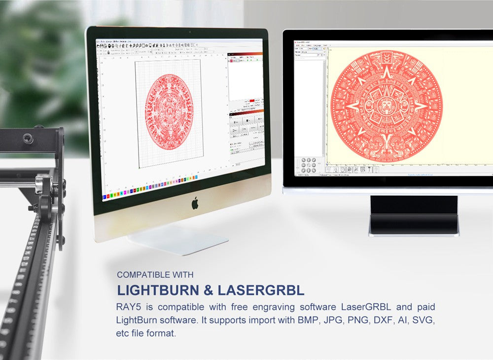 Laserový gravírovací stroj LONGER RAY5 5W, 32bitový čipset, WiFi připojení, 3,5"