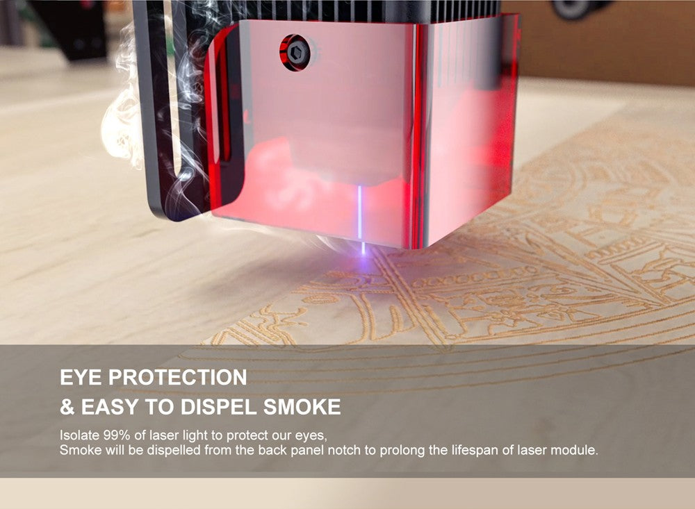 Laserový gravírovací stroj LONGER RAY5 5W, 32bitový čipset, WiFi připojení, 3,5"