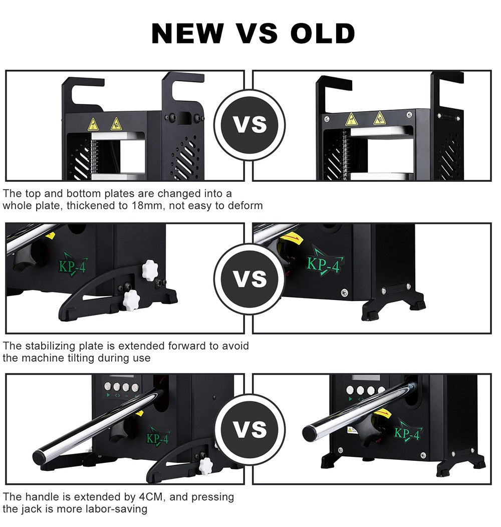 Tepelný lis LTQ VAPOR KP-402, dvojité topné desky, startér s tlakem 4 tuny, nastavitelná teplota