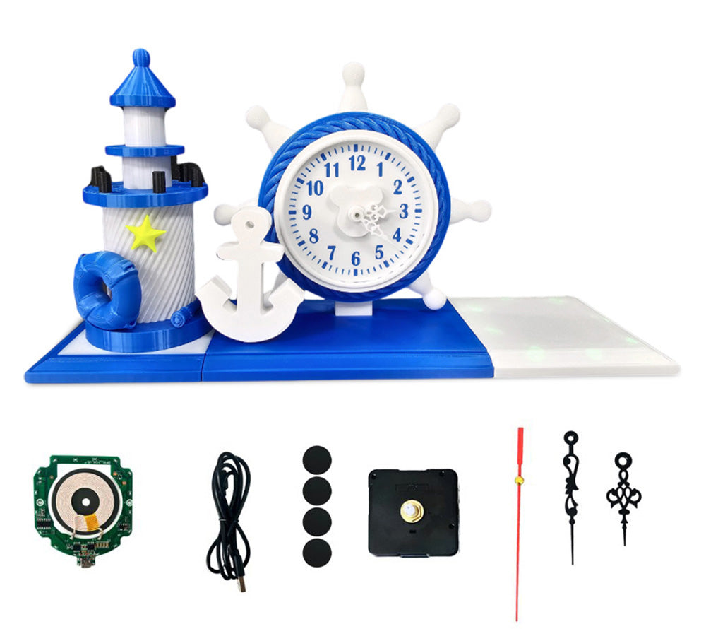 Makcosmos MKCB07 3D tisk bezdrátové nabíjecí sady hodin