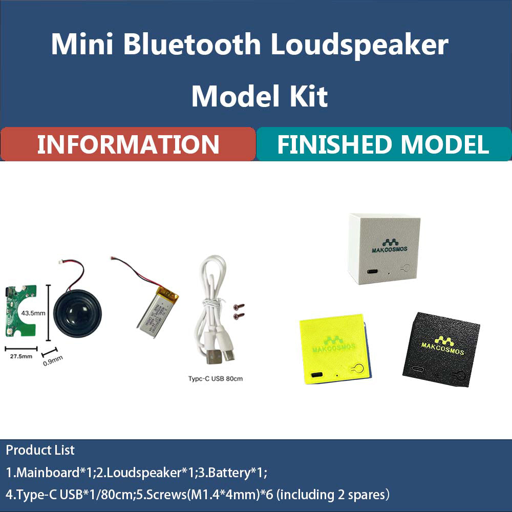 Makcosmos MKYX06 3D tiskový model mini Bluetooth reproduktoru
