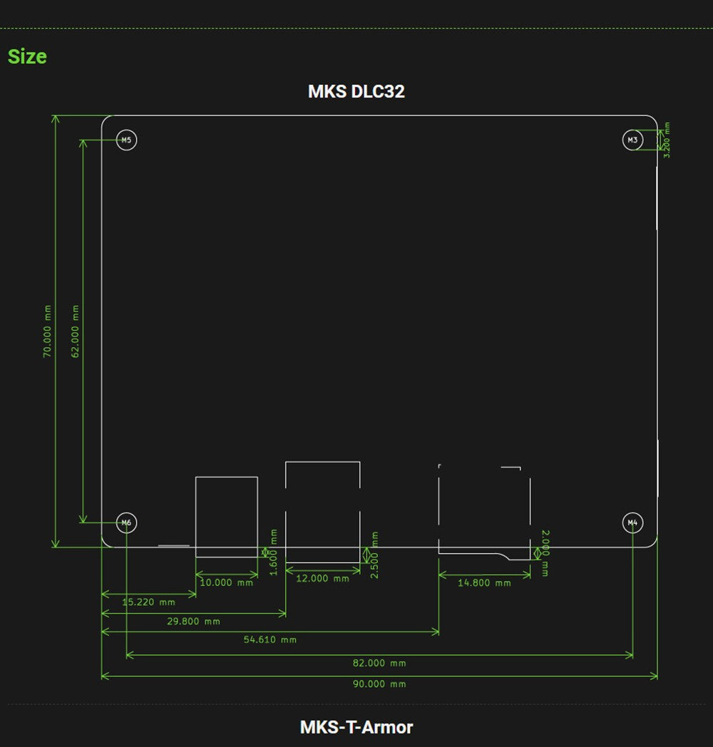 Řídicí deska pro 32bitový laserový gravírovací stroj Makerbase MKS DLC32