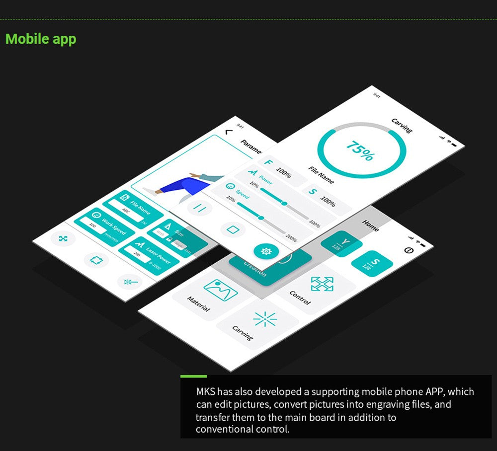 Řídicí deska pro 32bitový laserový gravírovací stroj Makerbase MKS DLC32
