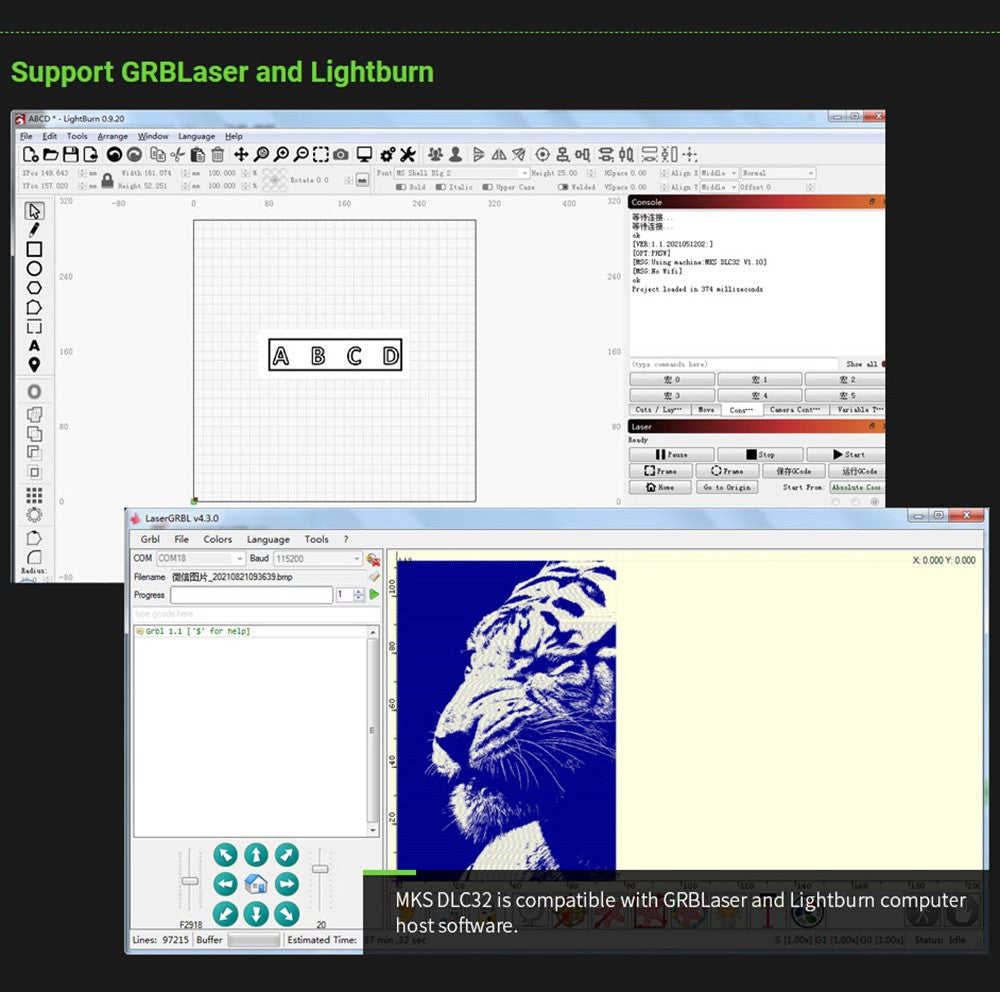Řídicí deska pro 32bitový laserový gravírovací stroj Makerbase MKS DLC32
