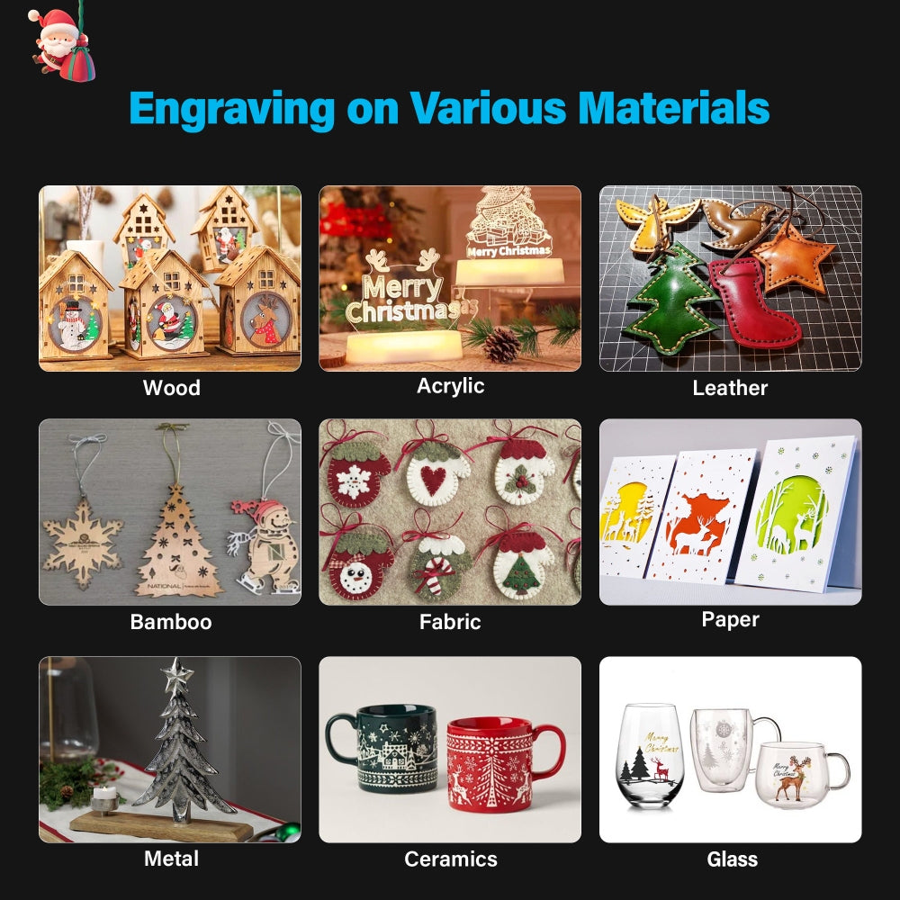 Laserový gravírovací stroj Mecpow X3, výkon laseru 5 W, pevné zaostření, přesnost 0,01 mm, rychlost gravírování 10 000 mm/min, bezpečnostní zámek, nouzové zastavení, detekce plamene, gyroskopický senzor, 410 x 400 mm - zástrčka EU