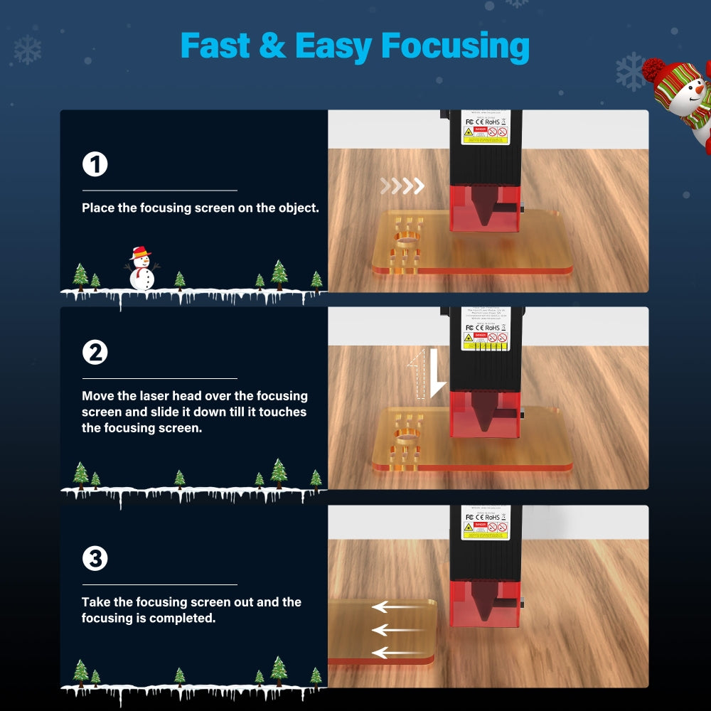 Laserový gravírovací stroj Mecpow X3, výkon laseru 5 W, pevné zaostření, přesnost 0,01 mm, rychlost gravírování 10 000 mm/min, bezpečnostní zámek, nouzové zastavení, detekce plamene, gyroskopický senzor, 410 x 400 mm - zástrčka EU