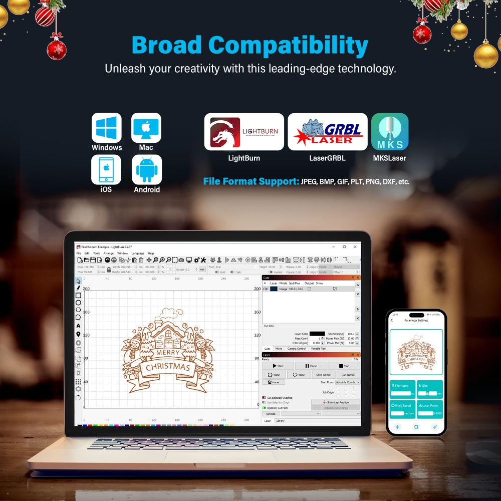 Laserový gravírovací stroj Mecpow X3 Pro 10W se sadou pro podporu vzduchu