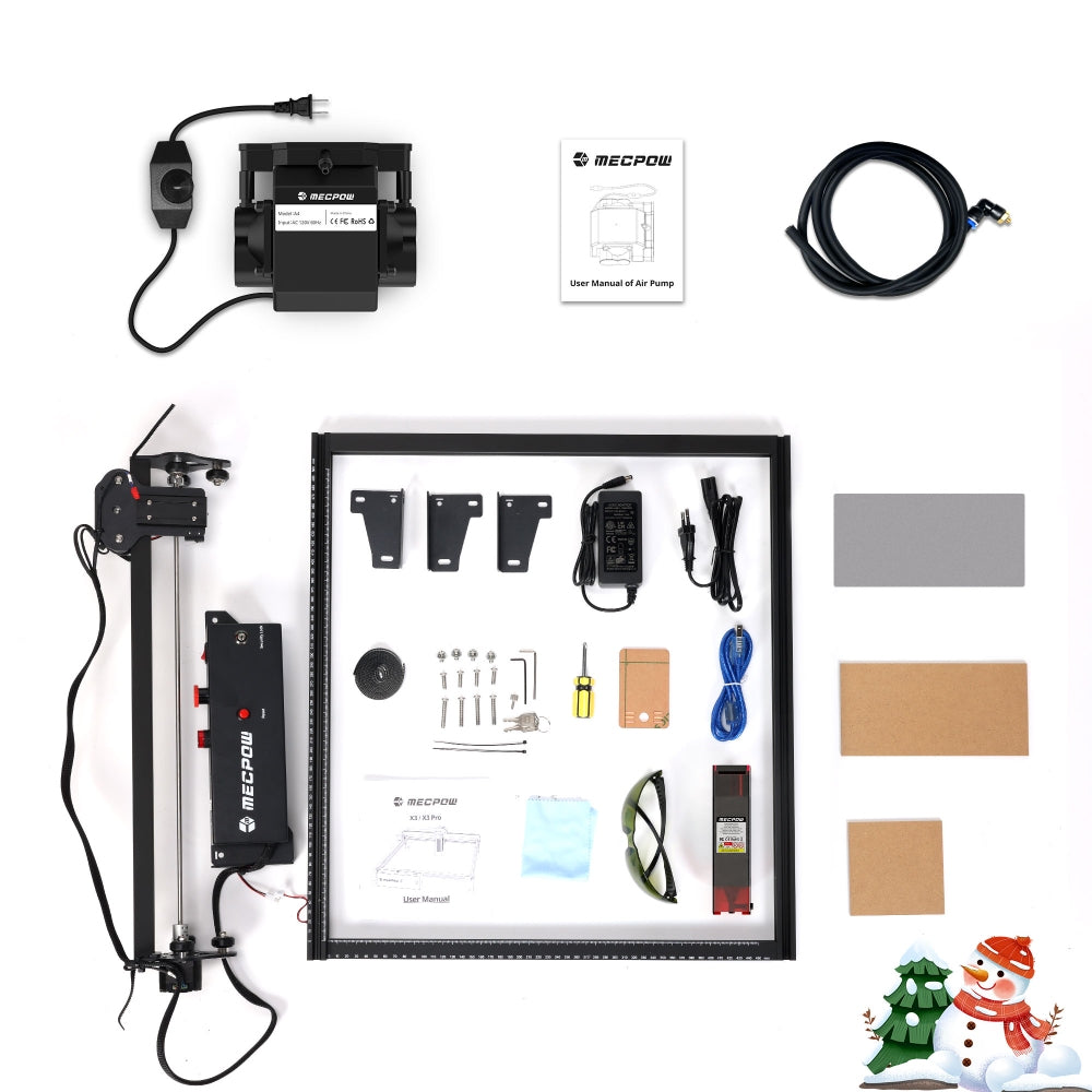Laserový gravírovací stroj Mecpow X3 Pro 10W se sadou pro podporu vzduchu