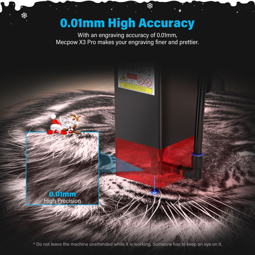Laserový gravírovací stroj Mecpow X3 Pro 10W se sadou pro podporu vzduchu