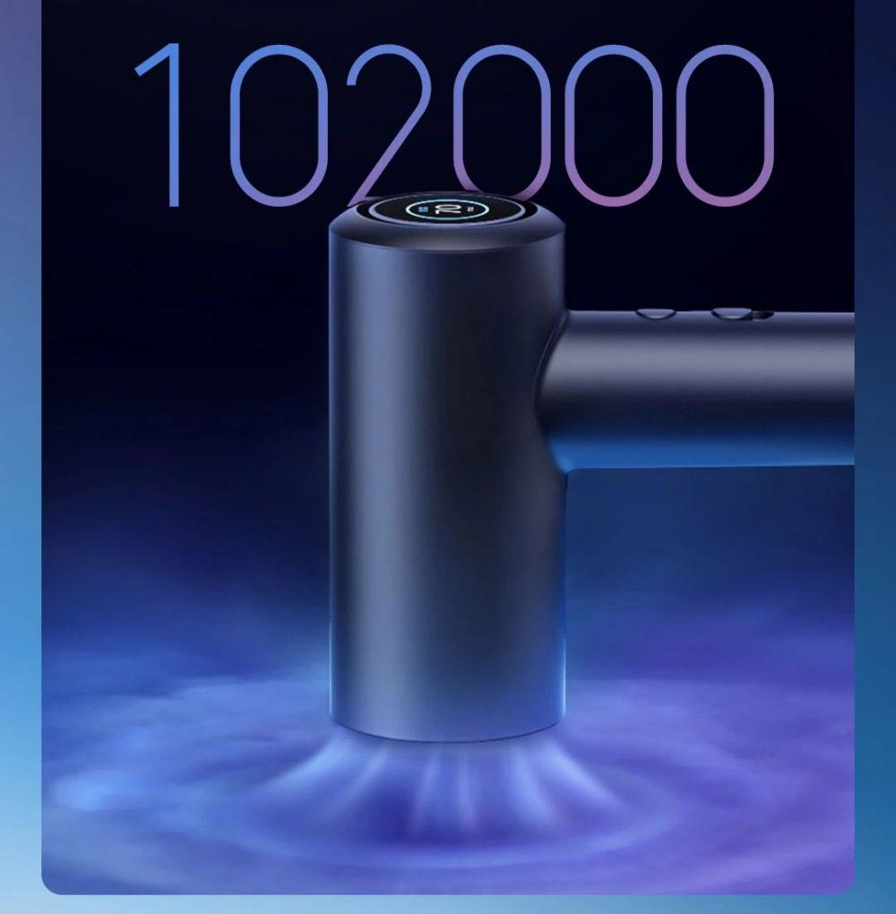 Xiaomi Mijia H700 Vysokorychlostní aniontový fén s LCD obrazovkou, 102 000 ot./min, rychlost větru 70 m/s