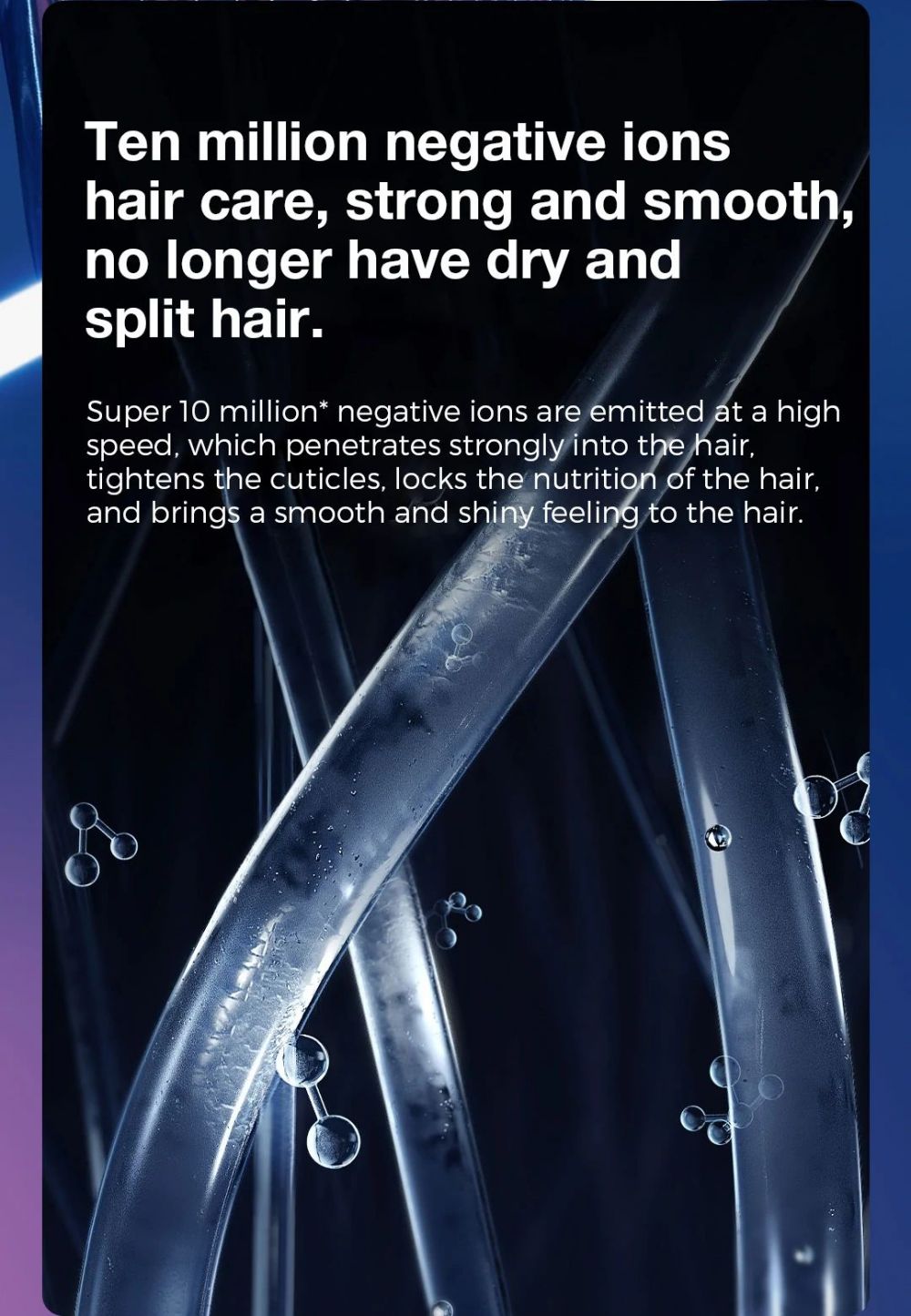 Xiaomi Mijia H700 Vysokorychlostní aniontový fén s LCD obrazovkou, 102 000 ot./min, rychlost větru 70 m/s