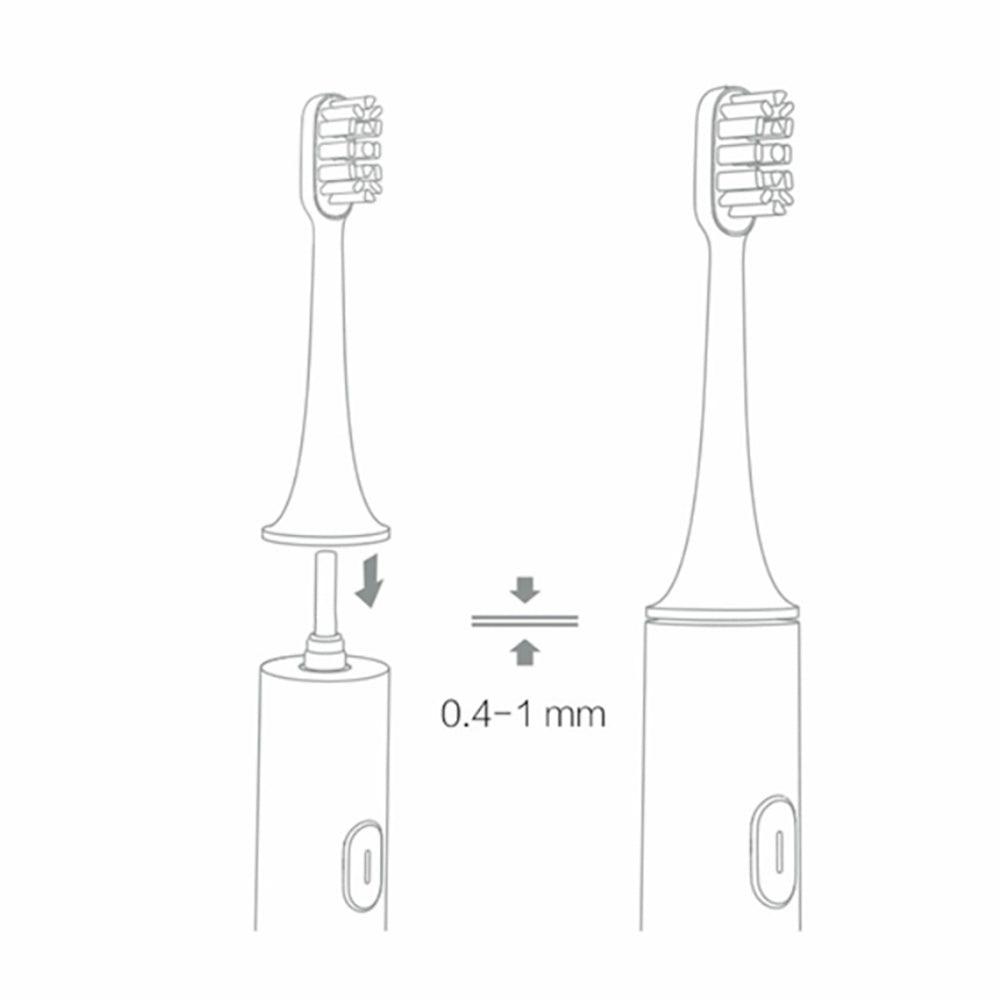 3ks Xiaomi Mijia MBS302 hlavice elektrického zubního kartáčku vhodné pro Mijia Sonic elektrický zubní kartáček T100 - bílá