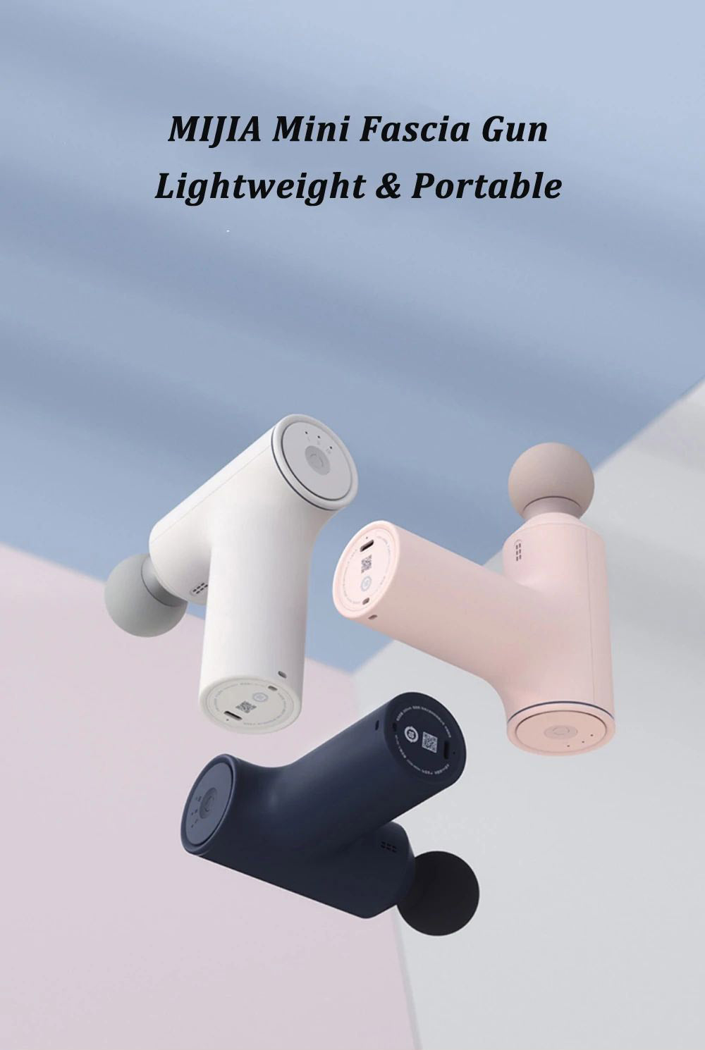 Xiaomi Mijia Mini přenosná masážní pistole na uvolnění svalů, elektrická masáž, 48dB, nízká hlučnost, 3stupňová nastavitelná rychlost